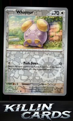 Reverse Holofoil Whismur 148/182 Pokemon Common SV04: Paradox Rift Card NM