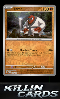 Reverse Holofoil Throh 050/086 Pokemon Uncommon SV: Black Bolt Card NM