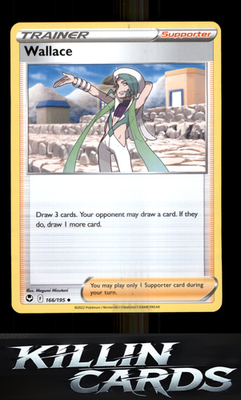 Wallace 166/195 Pokemon Uncommon SWSH12: Silver Tempest Card NM