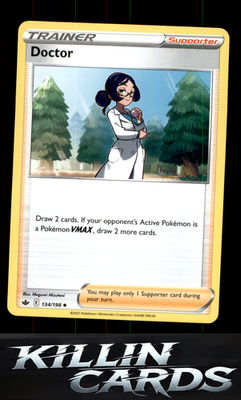 Doctor 134/198 Pokemon Uncommon SWSH06: Chilling Reign Card NM