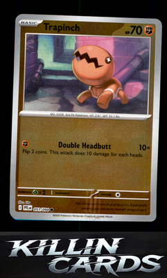 Reverse Holofoil Trapinch 051/094 Pokemon Common ME02: Phantasmal Flames Card NM