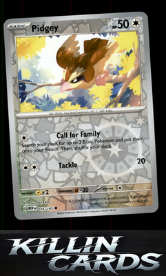 Reverse Holofoil Pidgey 016/165 Pokemon Common SV: Scarlet & Violet 151 Card NM