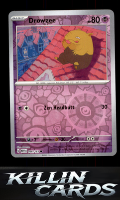 Reverse Holofoil Drowzee 096/165 Pokemon Common SV: Scarlet & Violet 151 Card NM