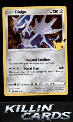 Dialga 020/025 Pokemon Holo Rare Celebrations Card NM