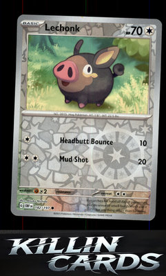 Reverse Holofoil Lechonk - 182/197 182/197 Pokemon Common SV03: Obsidian Flames