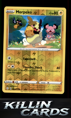 Reverse Holofoil Morpeko (036) 036/072 Pokemon Common Shining Fates Card NM