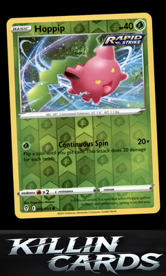 Reverse Holofoil Hoppip 002/203 Pokemon Common SWSH07: Evolving Skies Card NM