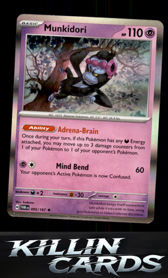 Munkidori 095/167 Pokemon Rare SV06: Twilight Masquerade Card NM