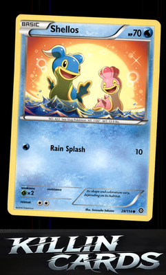 Shellos 28/114 Pokemon Common XY - Steam Siege Card NM