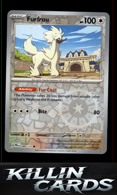 Reverse Holofoil Furfrou 088/131 Pokemon Common SV: Prismatic Evolutions Card NM
