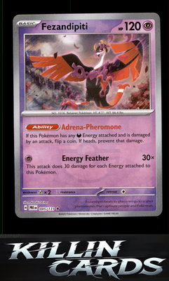 Fezandipiti 045/131 Pokemon Rare SV: Prismatic Evolutions Card NM