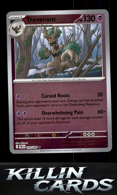 Reverse Holofoil Trevenant 039/086 Pokemon Rare ME04: Chaos Rising Card NM