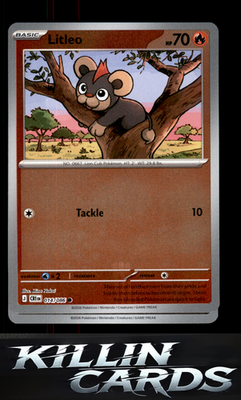 Reverse Holofoil Litleo 014/086 Pokemon Common ME04: Chaos Rising Card NM