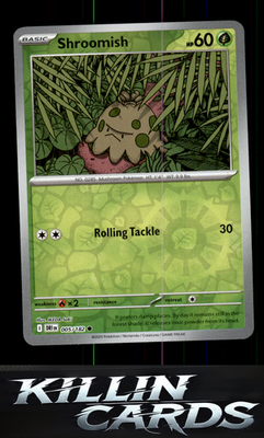 Reverse Holofoil Shroomish 005/182 Pokemon Common SV10: Destined Rivals Card NM
