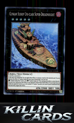 1st Edition Gunkan Suship Uni-class Super-Dreadnought BODE-EN048 YuGiOh Super Ra