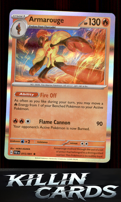 Armarouge - 015/091 015/091 Pokemon Rare SV: Paldean Fates Card NM