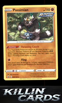 Passimian 088/198 Pokemon Rare SWSH06: Chilling Reign Card NM