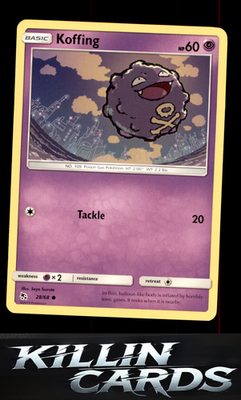 Koffing 28/68 Pokemon Common Hidden Fates Card NM