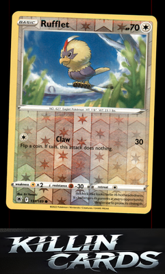 Reverse Holofoil Rufflet 131/189 Pokemon Common SWSH10: Astral Radiance Card NM