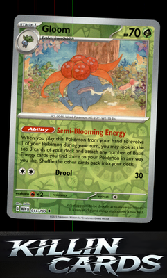 Reverse Holofoil Gloom 044/165 Pokemon Uncommon SV: Scarlet & Violet 151 Card NM