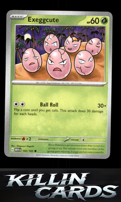 Exeggcute 102/165 Pokemon Common SV: Scarlet & Violet 151 Card NM
