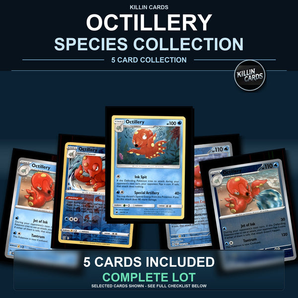 Pokemon TCG Octillery Species Collection 5 Different Cards