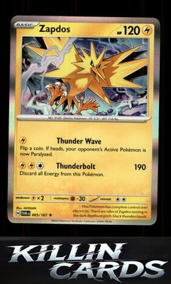 Zapdos 065/167 Pokemon Rare SV06: Twilight Masquerade Card NM