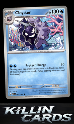 Cloyster 091/165 Pokemon Uncommon SV: Scarlet & Violet 151 Card NM