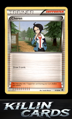 Cheren 91/98 Pokemon Uncommon Emerging Powers Card NM