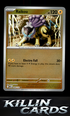 Reverse Holofoil Raikou 048/132 Pokemon Rare ME01: Mega Evolution Card NM
