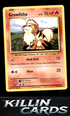 Growlithe 17/108 Pokemon Common XY - Evolutions Card NM