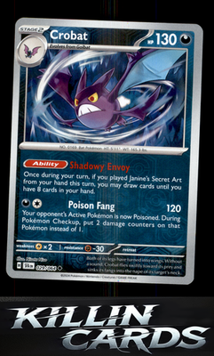 Reverse Holofoil Crobat 029/064 Pokemon Uncommon SV: Shrouded Fable Card NM
