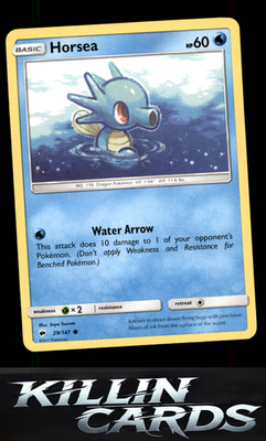 Horsea 29/147 Pokemon Common SM - Burning Shadows Card NM