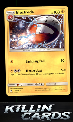 Electrode 22/68 Pokemon Rare Hidden Fates Card NM