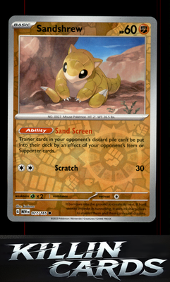 Reverse Holofoil Sandshrew 027/165 Pokemon Common SV: Scarlet & Violet 151 Card
