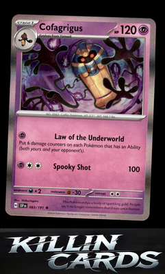 Cofagrigus 083/191 Pokemon Rare SV08: Surging Sparks Card NM