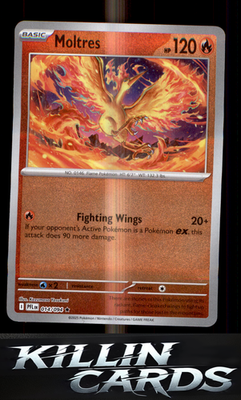 Reverse Holofoil Moltres 014/094 Pokemon Rare ME02: Phantasmal Flames Card NM