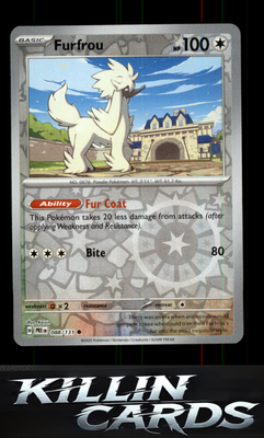 Reverse Holofoil Furfrou 088/131 Pokemon Common SV: Prismatic Evolutions Card NM