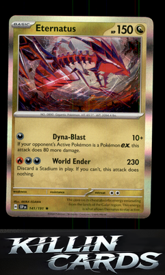Eternatus 141/191 Pokemon Rare SV08: Surging Sparks Card NM