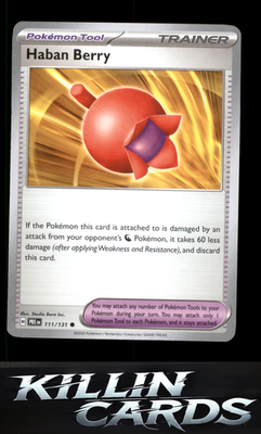 Haban Berry 111/131 Pokemon Common SV: Prismatic Evolutions Card NM