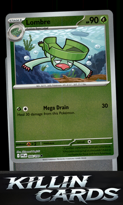 Reverse Holofoil Lombre 006/094 Pokemon Common ME02: Phantasmal Flames Card NM