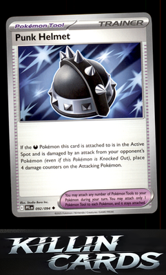 Punk Helmet 092/094 Pokemon Uncommon ME02: Phantasmal Flames Card NM