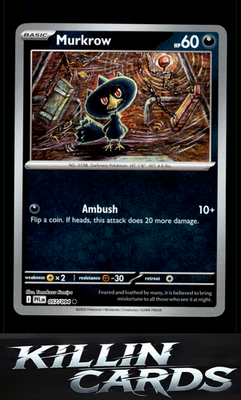 Reverse Holofoil Murkrow 057/094 Pokemon Common ME02: Phantasmal Flames Card NM