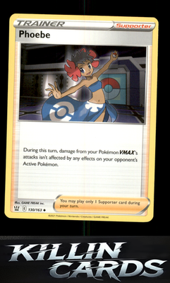 Phoebe 130/163 Pokemon Uncommon SWSH05: Battle Styles Card NM