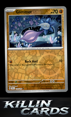 Reverse Holofoil Glimmet 114/191 Pokemon Common SV08: Surging Sparks Card NM