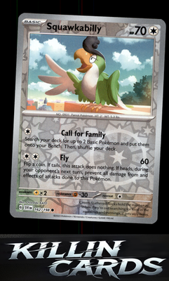 Reverse Holofoil Squawkabilly 162/198 Pokemon Common SV01: Scarlet & Violet Base