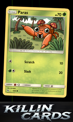 Paras 4/68 Pokemon Common Hidden Fates Card NM