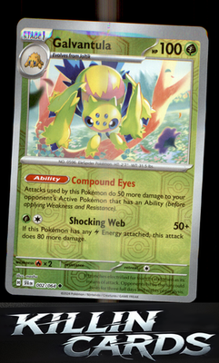 Reverse Holofoil Galvantula 002/064 Pokemon Uncommon SV: Shrouded Fable Card NM