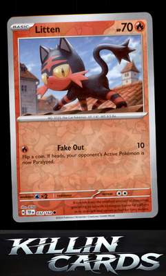 Reverse Holofoil Litten - 032/162 032/162 Pokemon Common SV05: Temporal Forces C