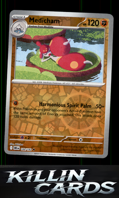 Reverse Holofoil Medicham 100/182 Pokemon Uncommon SV10: Destined Rivals Card NM